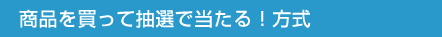 商品を買って抽選で当たる！方式